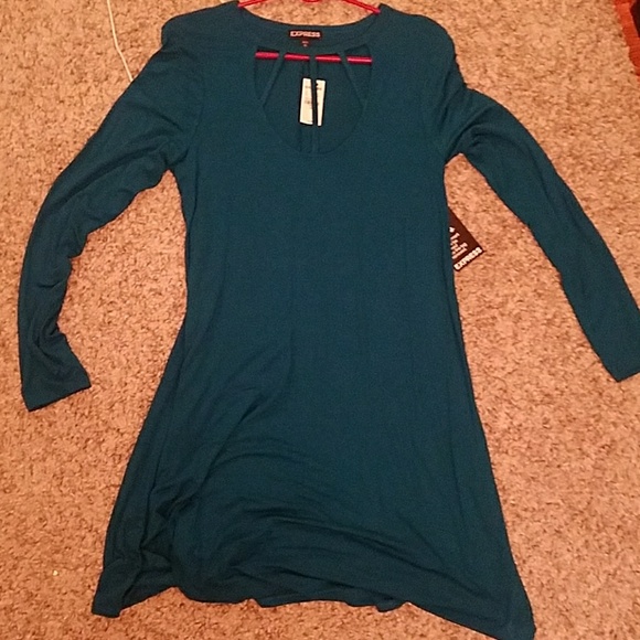 Express electric blue dress. - Picture 2 of 4